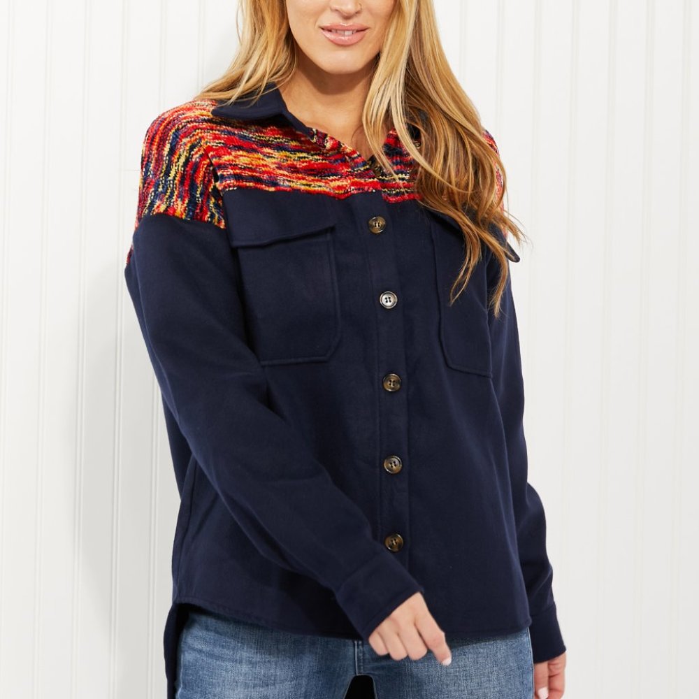 Davi & Dani Wintry Day Full Size Contrast Jacket